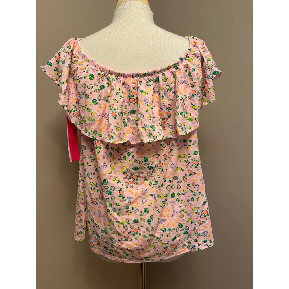 NWT Lilly Pulitzer La Fortuna Top Urchin Pink Lil Juicy Fruit Sz XL - Picture 5 of 7
